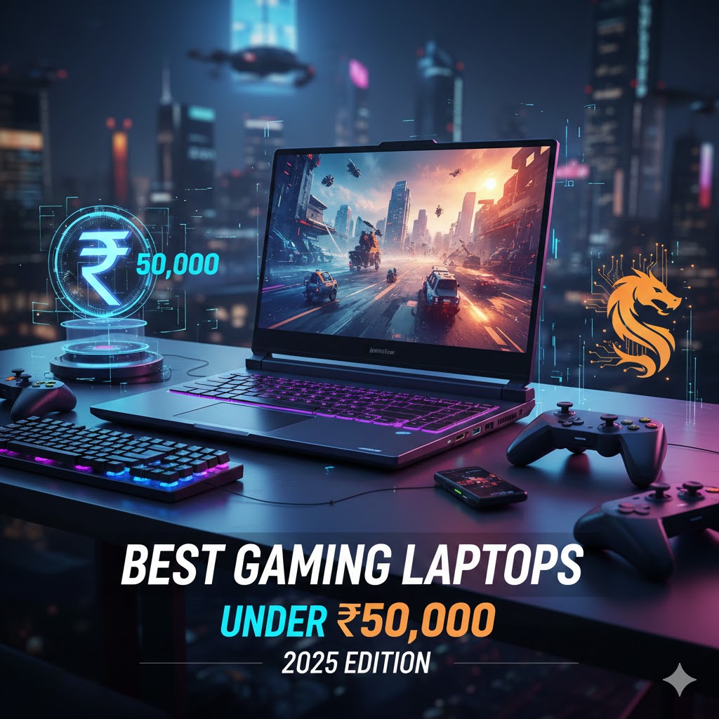 Best Laptops for Gaming Under ₹50,000 (2025)